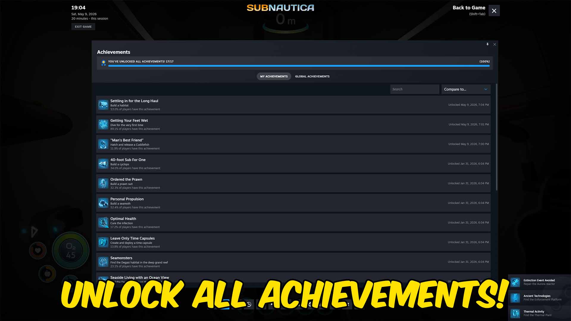 Subnautica — Achievement Unlocker (screenshot 2)